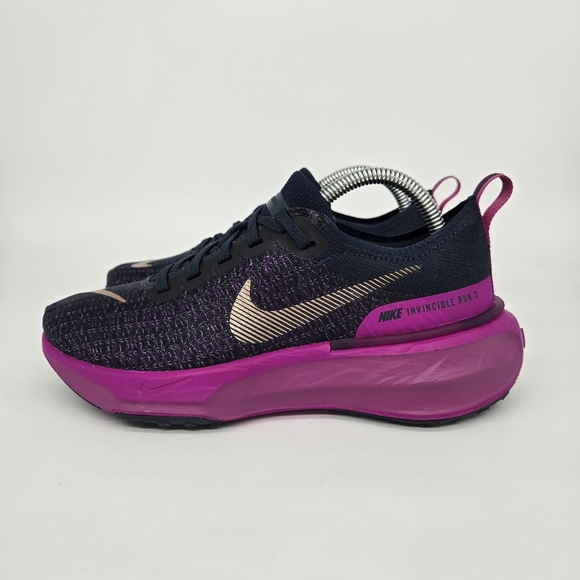 New Nike ZoomX Invincible Run 3 Armory Navy Vivid Grape Women's Shoes Size 6 - Picture 1 of 8